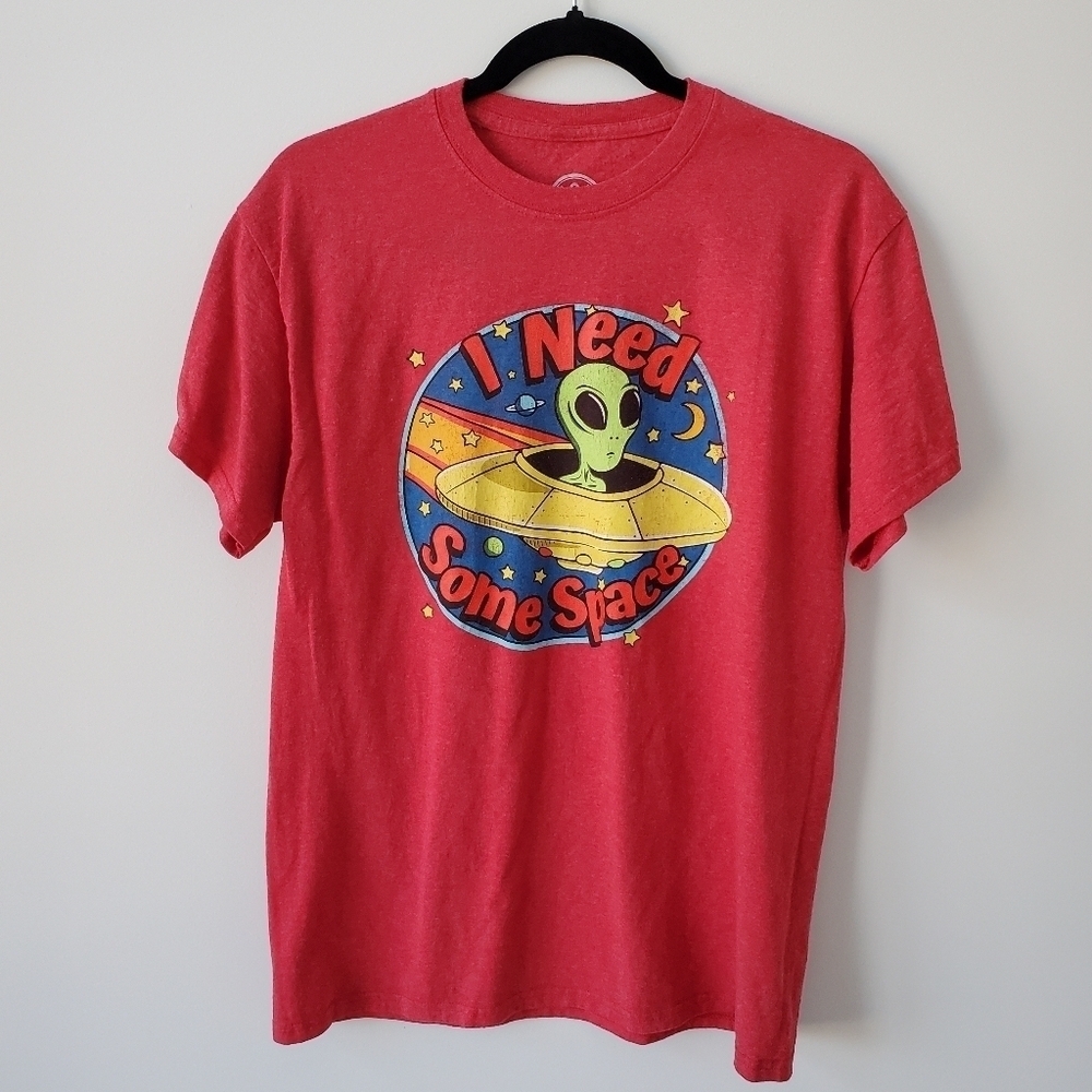 DOM Red Graphic Unisex T-Shirt "I Need Some Space" Size Medium